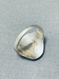 Brilliant Vintage Native American Navajo Cerrillos Morenci Turquoise Sterling Silver Ring-Nativo Arts