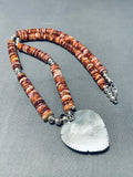 Vibrant Native American Navajo Spiny Oyster Shell Sterling Silver Heart Necklace-Nativo Arts