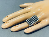 Raindrops Of Handmade Silver Sterling Native American Navajo Ring-Nativo Arts