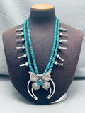 Butterfly Love Native American Navajo Turquoise Sterling Silver Necklace-Nativo Arts