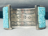 One Of The Most Intricate Southwest Turquoise Inlay Sterling Silver Bracelet-Nativo Arts