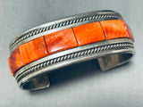 Important Vintage Santo Domingo Tony Aguilar Sterling Silver Inlay Bracelet-Nativo Arts