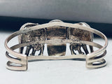Best Vintage Native American Navajo Wolf Turquoise Sterling Silver Bracelet Cuff-Nativo Arts