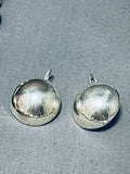 Tremendous Native American Navajo Sterling Silver Half Moons Necklace & Earrings Set-Nativo Arts