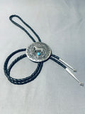 Phenomenal Native American Navajo Spiderweb Turquoise Sterling Silver Horse Bolo-Nativo Arts