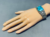 Mike Calladitto Vintage Native American Navajo Turquoise Sterling Silver Bracelet-Nativo Arts