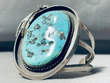 Feathers Of Turquoise Vintage Native American Navajo Turquoise Sterling Silver Bracelet-Nativo Arts