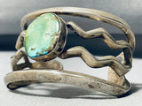 River Of Green Turquoise Vintage Native American Navajo Sterling Silver Bracelet-Nativo Arts