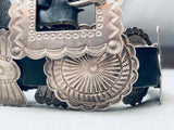 Rare Older Vintage Native American Navajo Sterling Silver Stamped Concho Belt-Nativo Arts