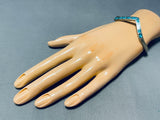 Authentic Vintage Native American Navajo Turquoise Chip Inlay Sterling Silver Bracelet-Nativo Arts