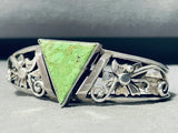 Les Beaker Orvil Jack Turquoise!! Vintage Native American Navajo Sterling Silver Bracelet-Nativo Arts