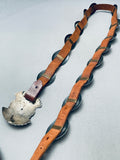 Hand Tooled Vintage Native American Navajo Sterling Silver Repoussed Concho Belt-Nativo Arts