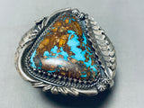 Boulder Turquoise Mine (rare) Vintage Native American Navajo Sterling Silver Bracelet Old-Nativo Arts