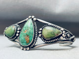 Important Vintage Native American Navajo Damale Turquoise Sterling Silver Bracelet-Nativo Arts