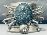 185 Gram Spider Native American Navajo Turquoise Sterling Silver Bracelet-Nativo Arts