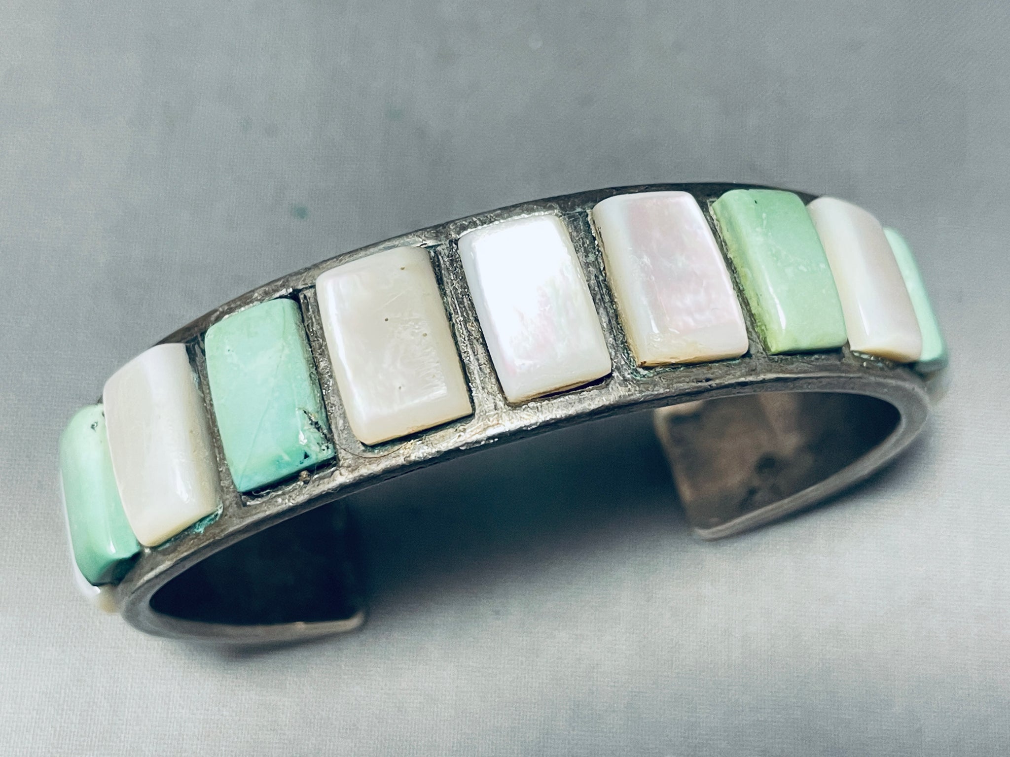 Sterling, Turquoise, Jet, & Mother of Pearl Kokopelli 7