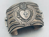 Sacred Heart Vintage Native American Navajo Sterling Silver Bracelet Cuff-Nativo Arts