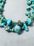 Important Vintage Santa Domingo Cerritos Turquoise Sterling Silver Necklace-Nativo Arts