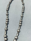 Walnut Wood Inlay!!! Vintage Native American Navajo Turquoise Sterling Silver Necklace Old-Nativo Arts