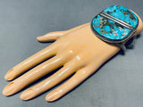 Ithica Peak Turquoise!!! Important Vintage Native American Navajo Sterling Silver Bracelet-Nativo Arts