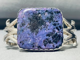 Violet Agate Very Rare Vintage Native American Navajo Sterling Silver Bracelet-Nativo Arts