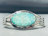 Dry Lakebed Turquoise Vintage Navajo Sterling Silver Bracelet-Nativo Arts