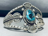 Mcginnis Turquoise!! Rare Vintage Native American Navajo Sterling Silver Bracelet-Nativo Arts