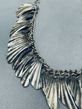Most Unique Vintage Southwest Heart Sterling Silver Dangling Necklace-Nativo Arts