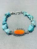 Native American Javari Coriz Santo Domingo Turquoise Spiny Oyster Sterling Silver Bracelet-Nativo Arts