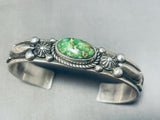 Gorgeous Native American Navajo Damale Turquoise Sterling Silver Signed Bracelet-Nativo Arts