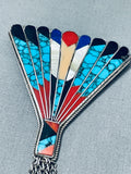 Highly Detailed Vintage Navojo Spiderweb Turquoise Sterling Silver Pin