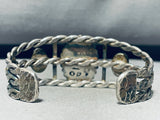 Important Early Vintage Native American Navajo Turquoise Sterling Silver Bracelet-Nativo Arts