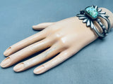 One Of The Most Unique Vintage Native American Navajo Royston Turquoise Sterling Silver Bracelet-Nativo Arts