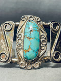 Blue Bird Turquoise Mine!! Rare Vintage Native American Navajo Sterling Silver Bracelet-Nativo Arts