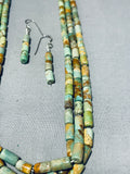 Tubes Of Royston Turquoise!! Native American Navajo Sterling Silver Necklace-Nativo Arts