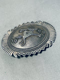 Museum Worthy Vintage Signed Native American Navajo Sterling Silver Buckle-Nativo Arts