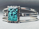 Smith Fam Vintage Native American Navajo Spiderweb Turquoise Sterling Silver Bracelet-Nativo Arts