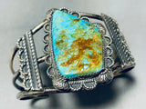 Pure Opulence: Vintage Native American Navajo Royston Turquoise Sterling Silver Bracelet-Nativo Arts