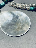 One Of Most Unique Vintage Native American Navajo Royston Turquoise Sterling Silver Necklace-Nativo Arts