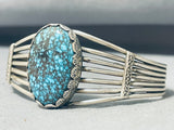 One Of The Best Ever Vintage Native American Navajo Spiderweb Turquoise Sterling Silver Bracelet-Nativo Arts