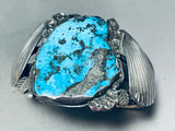 One Of The Best Ever Vintage Native American Navajo Morenci Turquoise Sterling Silver Bracelet-Nativo Arts