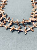 Marvelous Vintage Native American Zuni Brown Bird Sterling Silver Fetish Necklace-Nativo Arts