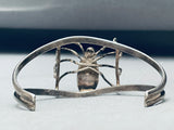 Big Green Spider Vintage Native American Navajo Sterling Silver Bracelet-Nativo Arts