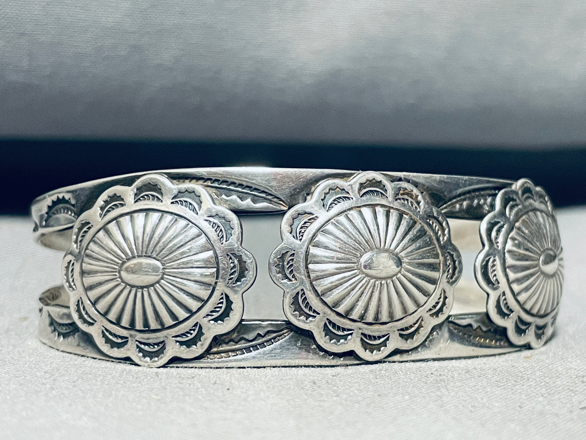 Bracelet Ou Collier Chapeau Concho En Argent Sterling Forgé Style Navajo Sud-ouest - Taille Ajustable