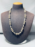 One Of The Most Unique Vintage Native American Navajo Hand Hammered Sterling Silver Necklace-Nativo Arts