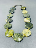 Native American Unforgettable Vintage Santo Domingo Serpentine Sterling Silver Necklace-Nativo Arts
