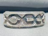 Protruding Very Unique Vintage Native American Navajo Sterling Silver Bracelet-Nativo Arts