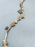 Incredible Vintage Native American Navajo Animal Sterling Silver Brown Stone Necklace-Nativo Arts