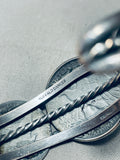 Native American Very Old Coinv Vintage Buffalo Sterling Silver Bracelet-Nativo Arts