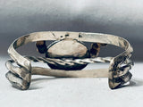 Heavy Vintage Navajo 14k Gold Gaspeite Sterling Silver Coil Bracelet-Nativo Arts